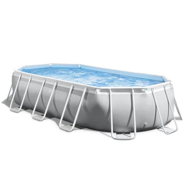Piscine tubulaire INTEX prism frame ovale 4,00 x 2,00 x 1,00 m — vue 1